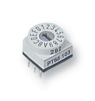 PT65-103 - Rotary Coded Switch, Through Hole, 16 Position, 24 VDC, Hexadecimal, 400 mA - APEM