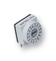 PT65-103-L508 - Rotary Coded Switch, Through Hole, 16 Position, 24 VDC, Hexadecimal, 400 mA - APEM
