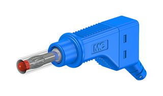 66.9328-23 - Banana Test Connector, 4mm, Plug, Cable Mount, 32 A, 600 V, Nickel Plated Contacts, Blue - STAUBLI