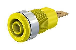 23.3060-24 - Banana Test Connector, 4mm, Socket, Receptacle, Panel Mount, 32 A, 1 kV, Gold Plated Contacts - STAUBLI