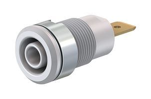 23.3060-29 - Banana Test Connector, 4mm, Socket, Jack, Panel Mount, 32 A, 1 kV, Gold Plated Contacts, White - STAUBLI