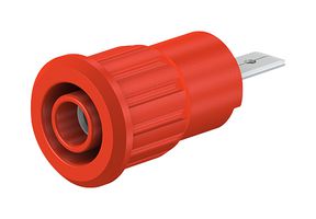 23.3160-22 - Banana Test Connector, 4mm, Receptacle, Panel Mount, 24 A, 1 kV, Nickel Plated Contacts, Red - STAUBLI