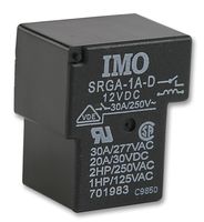 SRGA-1A-SL-12VDC - General Purpose Relay, SRG Series, Power, Non Latching, SPST-NO, 12 VDC, 30 A - IMO PRECISION CONTROLS