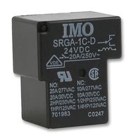 SRGA-1C-SL-24VDC - General Purpose Relay, SRG Series, Power, Non Latching, SPDT, 24 VDC, 20 A - IMO PRECISION CONTROLS