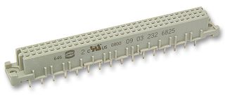 09 03 232 6825 - DIN 41612 Connector, Type C, 32 Contacts, Receptacle, 2.54 mm, 2 Row, a + c - HARTING