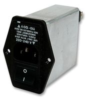 FN393E-6-05-11 - Filtered IEC Power Entry Module, IEC C14, General Purpose, 6 A, 250 VAC, 2-Pole Switch - SCHAFFNER