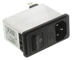 FN286-6-06 - Filtered IEC Power Entry Module, IEC C14, General Purpose, 6 A, 250 VAC, 2-Pole Switch - SCHAFFNER
