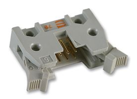 09 18 510 7913 - Pin Header, Short Latch, Wire-to-Board, 2.54 mm, 2 Rows, 10 Contacts, Through Hole Right Angle - HARTING