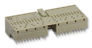 17 21 110 2101 - Connector, har-bus HM, 110 Contacts, 2 mm, Receptacle, Press Fit, 5 Rows - HARTING