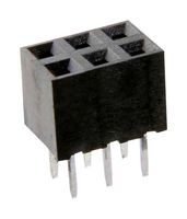 M22-7140342 - PCB Receptacle, Board-to-Board, 2 mm, 2 Rows, 6 Contacts, Through Hole Mount, M22 - HARWIN