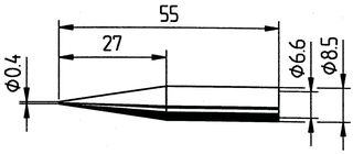 0842UDLF/SB - Soldering Iron Tip, Pencil, 0.4 mm - ERSA