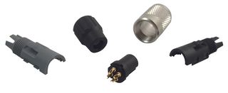 99 0080 100 04 - Circular Connector, 711 Series, Cable Mount Receptacle, 4 Contacts, Solder Socket - BINDER