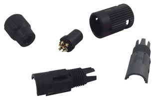 99-0980-100-04 - Circular Connector, 710 Series, Cable Mount Receptacle, 4 Contacts, Solder Socket - BINDER