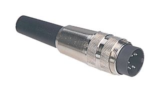 09 0321 00 06 - Circular Connector, 680 Series, Cable Mount Plug, 6 Contacts, Solder Pin, Nylon (Polyamide) Body - BINDER