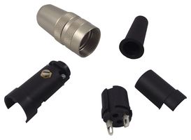 09 0302 00 02 - Circular Connector, 680 Series, Cable Mount Receptacle, 2 Contacts, Solder Socket, Brass Body - BINDER