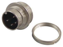 09 0311 00 04 - Circular Connector, 680 Series, Panel Mount Plug, 4 Contacts, Solder Pin, Zinc Alloy Body - BINDER