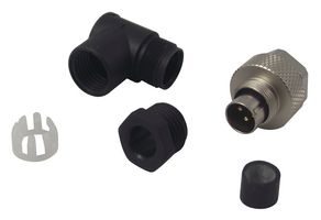 99 0409 70 04 - Circular Connector, 712 Series, Cable Mount Plug, 4 Contacts, Solder Pin, Nylon (Polyamide) Body - BINDER