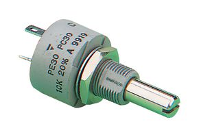 PE30L0FL102KAB - Rotary Potentiometer, Cermet, 1 kohm, 1 Turns, Linear, 3 W, ± 10%, PE30 - VISHAY