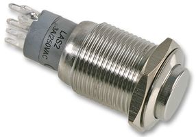 MP0045/3D0NN000 - Vandal Resistant Switch, MP0045/3D, 16.2 mm, DPDT, Momentary, Round Raised, Natural - BULGIN LIMITED