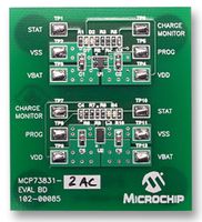 MCP73831EV - Evaluation Kit, MCP73831 500mA Linear Charge Management Controller, 4.2V Charge Voltage - MICROCHIP