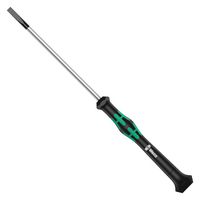 117990 - Screwdriver, Slotted, Precision, 40 mm Blade, 0.8 mm Tip, 137 mm Overall - WERA