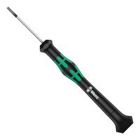 117991 - Screwdriver, Slotted, Precision, 40 mm Blade, 1 mm Tip, 137 mm Overall - WERA