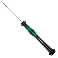 118006 - Screwdriver, Slotted, Precision, 60 mm Blade, 2 mm Tip, 157 mm Overall - WERA