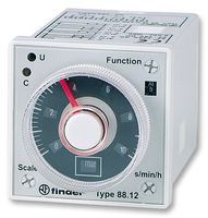 88.12.0.230.0002 - Analogue Timer, Plug In, 88 Series, Multifunction, 16 Ranges, 0.05 s, 100 h, 2 Changeover Relays - FINDER
