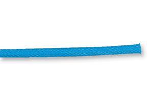 176-50030 - Sleeving, Braided, Fibreglass / PU (Polyurethane), Blue, 4 mm, 25 m, 82 ft - HELLERMANNTYTON