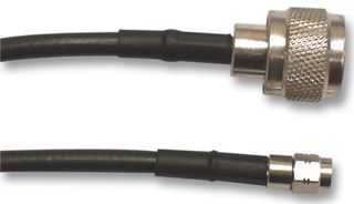 R284C0351045 - RF / Coaxial Cable Assembly, N-Type Plug to SMA Plug, RG58, 50 ohm, 19.69 ", 500 mm, Black - RADIALL