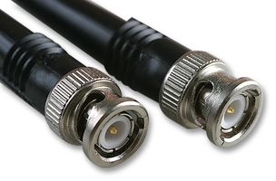 R284C0351005 - RF / Coaxial Cable Assembly, BNC Plug to BNC Plug, RG58, 50 ohm, 3.28 ft, 1 m, Black - RADIALL