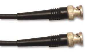R284C0351007 - RF / Coaxial Cable Assembly, BNC Plug to BNC Plug, RG58, 50 ohm, 9.8 ft, 3 m, Black - RADIALL