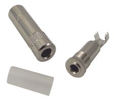 NYS240 - Phone Audio Connector, 3 Contacts, Socket, 3.5 mm, Cable Mount, Tin Plated Contacts, Metal Body - NEUTRIK