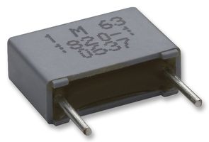 MKT1820610015 - General Purpose Film Capacitor, Metallized PET, Radial Box - 2 Pin, 10 µF, ± 10%, 63 V, 100 V - VISHAY