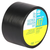 AT7 BLACK 20M X 38MM - Electrical Insulation Tape, PVC (Polyvinyl Chloride), Black, 38.1 mm x 20 m - ADVANCE TAPES