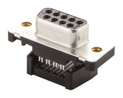 1658610-4 - D Sub Connector, DB9, Standard, Receptacle, AMPLIMITE HDF-20, 9 Contacts, DE, IDC / IDT - AMP - TE CONNECTIVITY