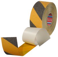 60951-00000-00 - Anti Slip Tape, PVC (Polyvinyl Chloride), Black, Yellow, 50 mm x 15 m - TESA