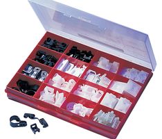 151-00000 - Maintenance Cable Fixing Kit, 195 Pcs, Assorted Clips and Cable Tie Mounts, Plastic and Aluminium - HELLERMANNTYTON