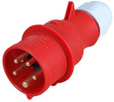 204-TLS - Pin & Sleeve Connector, 32 A, 415 V, Cable Mount, Plug, 3P+N+E, Red - CEENORM