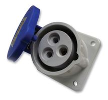 1311 - Pin & Sleeve Connector, 16 A, 240 V, Panel Mount, Outlet, 2P+E, Blue - CEENORM