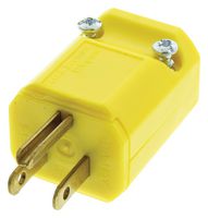 PS5965-Y - Power Entry Connector, Power Plug, 15 A, Yellow, Nylon (Polyamide) Body, 125 V - LEGRAND PASS & SEYMOUR