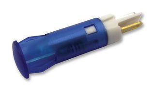 QS61XXB12 - LED Panel Mount Indicator, Snap-in, Blue, 12 VDC, 6 mm, 20 mA, 800 mcd, Not Rated - APEM