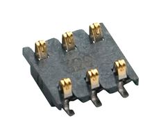 78864-1001 - Battery Contact, Compression Connector, Copper Alloy, SMD, 6 Way, 1.6mm Pitch, 10V, 1A - MOLEX