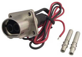PL082X-61-6 - Rectangular Power Connector, Panel Mount, 2 Contacts, PowerLok 60, Panel Mount, Busbar Screw - AMPHENOL INDUSTRIAL