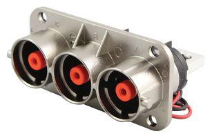 PL083X-301-10D10 - Rectangular Power Connector, Panel Mount, 3 Contacts, PowerLok 300, Panel Mount, Busbar Screw - AMPHENOL INDUSTRIAL