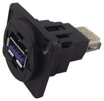 CP30205N - USB Adapter, Feed Thru, Countersunk Hole, USB Type A Receptacle, USB Type A Receptacle, USB 3.0, FT - CLIFF ELECTRONIC COMPONENTS
