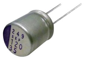 20SEQP100M - Polymer Aluminium Electrolytic Capacitor, 100 µF, 20 V, Radial Leaded, 0.024 ohm - PANASONIC