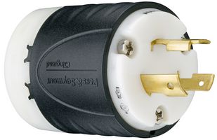 L620P - Power Entry Connector, Power Entry, 20 A, Black, White, Nylon (Polyamide) Body, 250 V - LEGRAND PASS & SEYMOUR