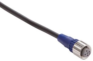 XS2F-LM12PVC4S2M - Sensor Cable, M12 Receptacle, Free End, 4 Positions, 2 m, 6.6 ft, XS2F-L - OMRON INDUSTRIAL AUTOMATION