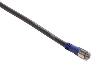 XS3F-LM8PVC4S2M - Sensor Cable, M8 Receptacle, Free End, 4 Positions, 2 m, 6.6 ft, XS3F-L - OMRON INDUSTRIAL AUTOMATION